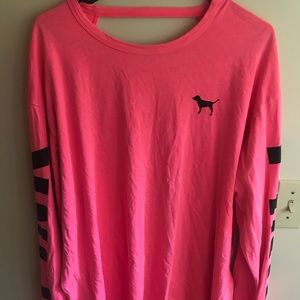 Long sleeve cut out back  Victoria’s Secret pink